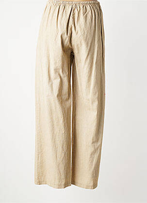 Pantalon large tissage crêpe taille normale beige OTTANTOTTO femme