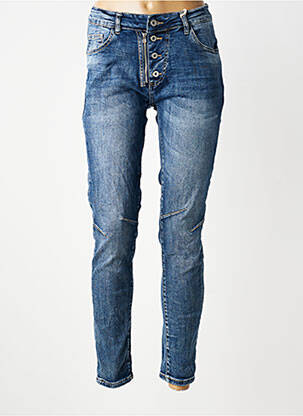 Jeans coupe slim stretch taille normale bleu MELLY & CO femme