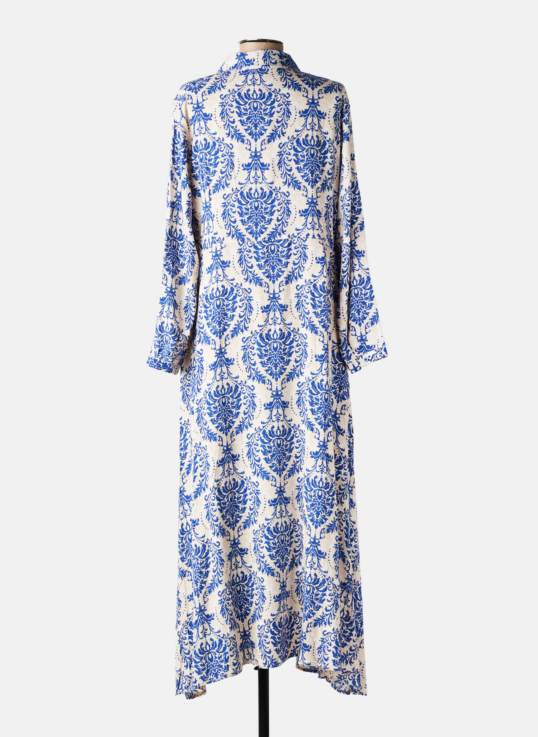 Robe longue manches longues manches longues bleu TIRAMISU femme