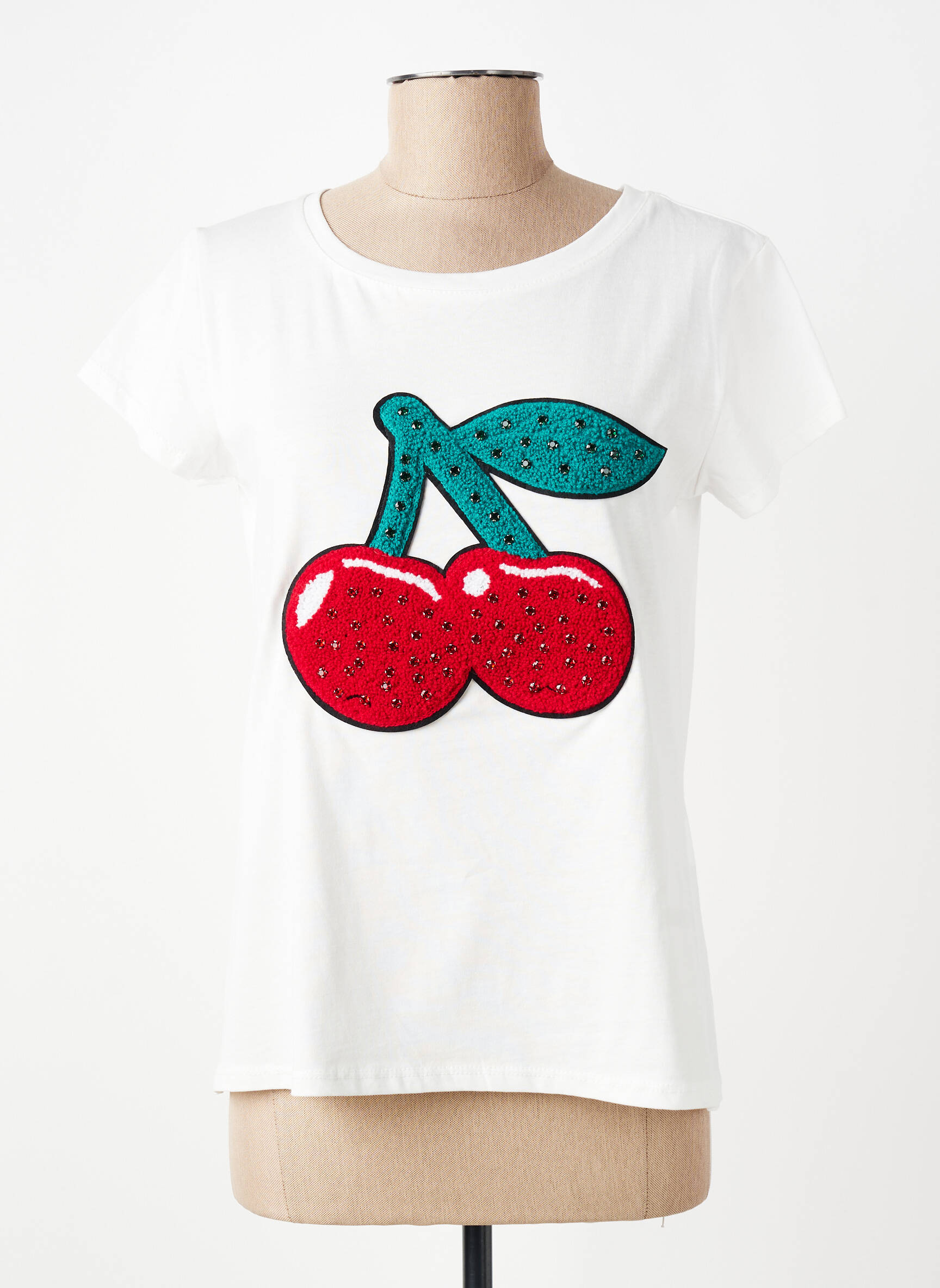 T-shirt stretch manches courtes blanc #OOTD femme