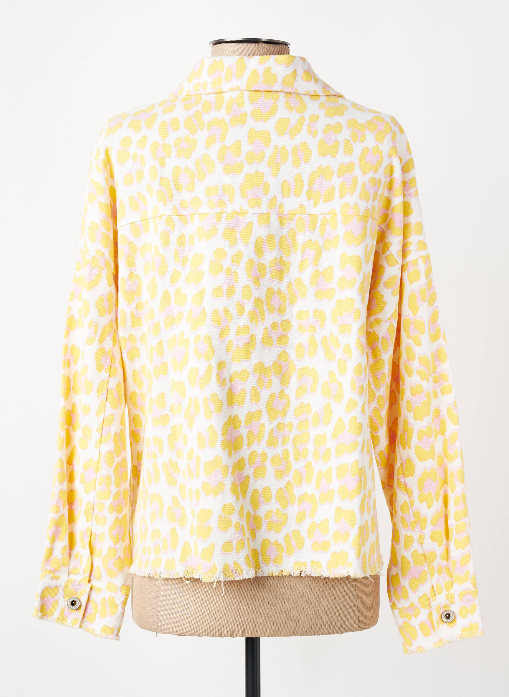 Veste casual poignets boutonnés avec fente jaune OTTANTOTTO femme