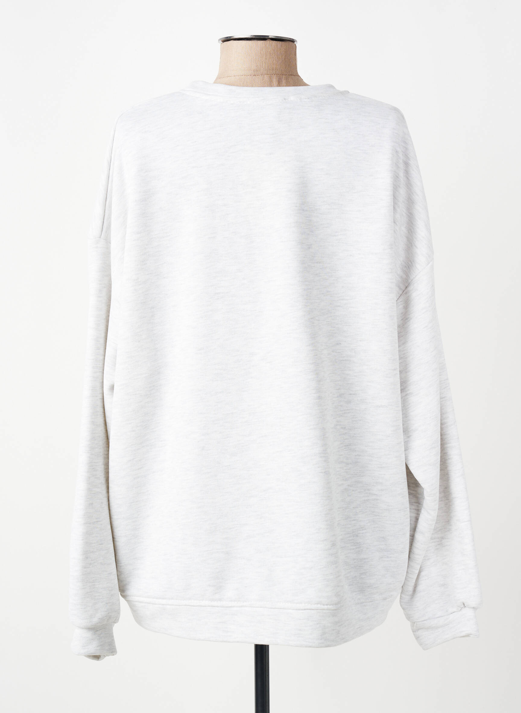 Sweat-shirt broderie manches longues gris OTTANTOTTO femme