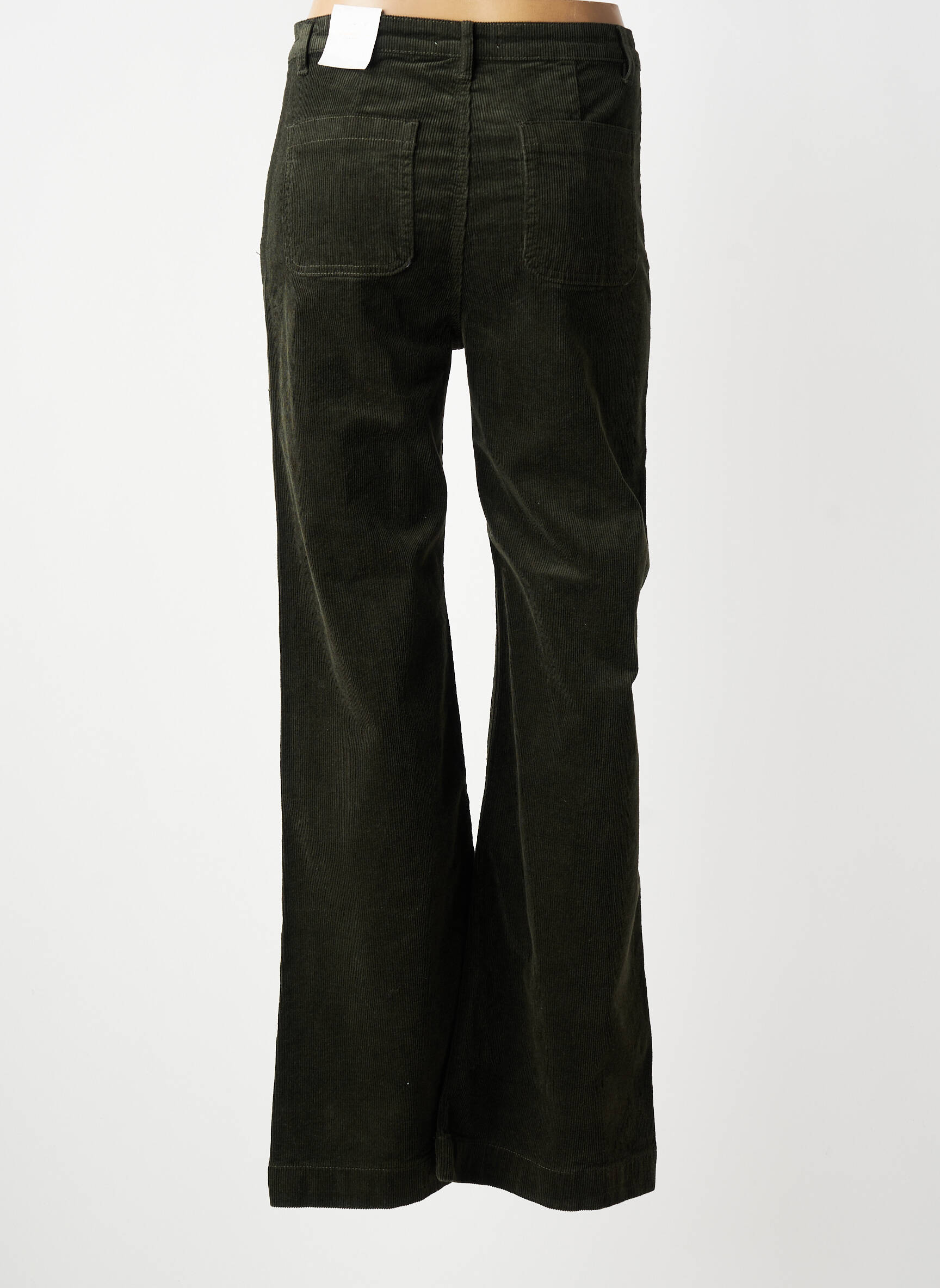 Pantalon flare stretch taille haute vert MAISON ONADO femme