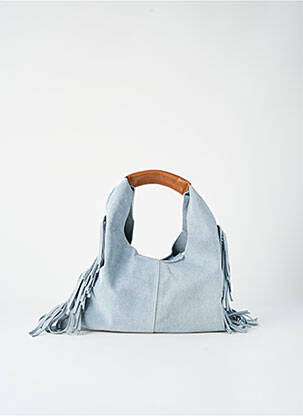 Sac fermeture zippée forme rectangulaire bleu OTTANTOTTO femme