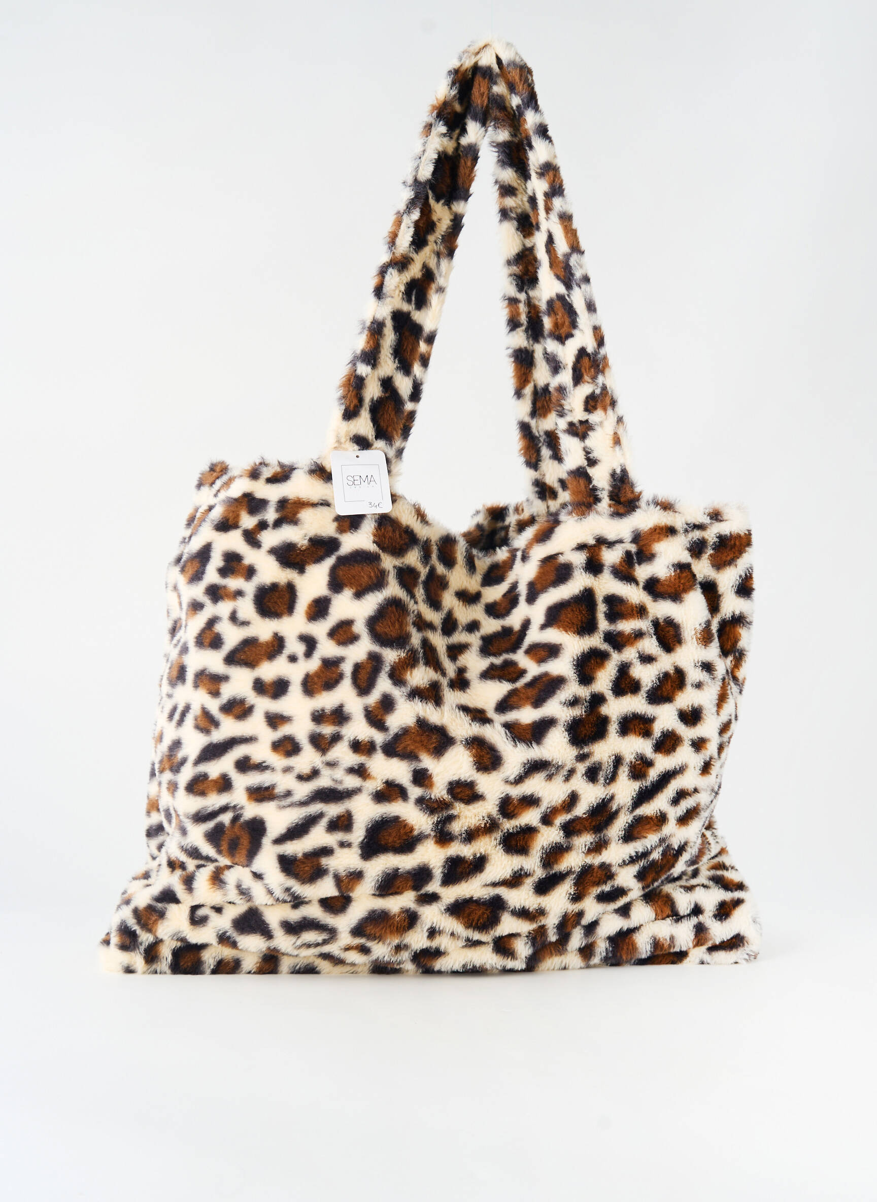 Sac doublure textile forme rectangulaire beige SEMA DESIGN femme