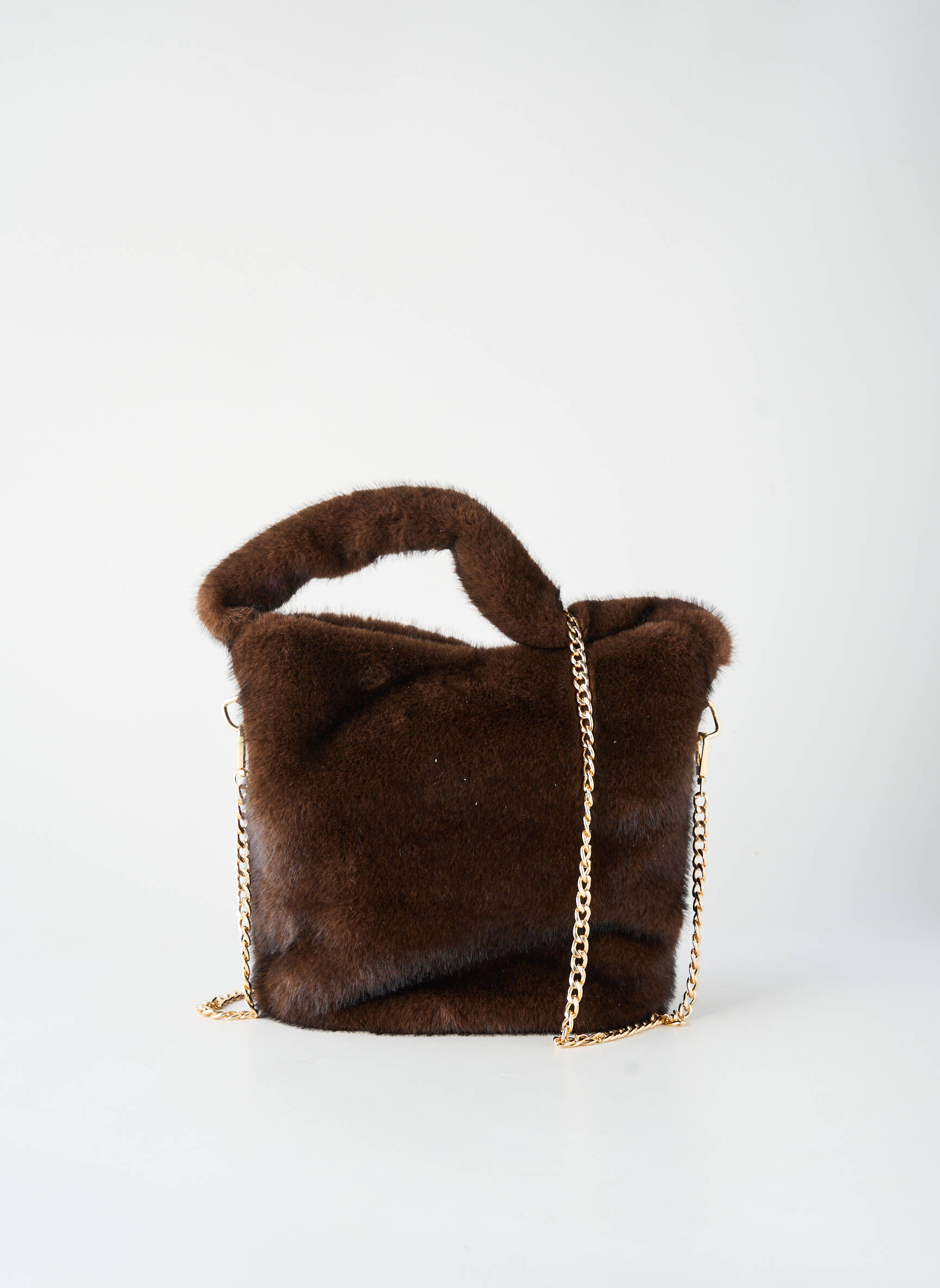 Sac type de porter main forme rectangulaire marron OTTANTOTTO femme