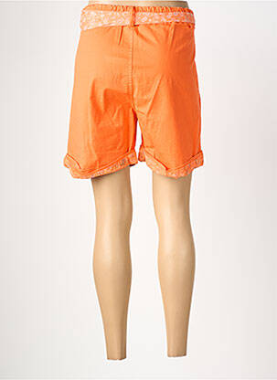 Short tissage denim taille normale orange MADE IN ITALY femme