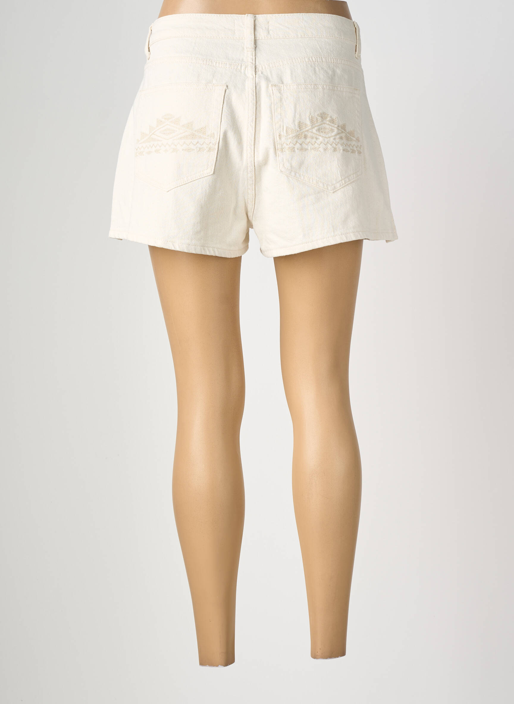 Short tissage denim taille normale beige MOLLY BRACKEN femme