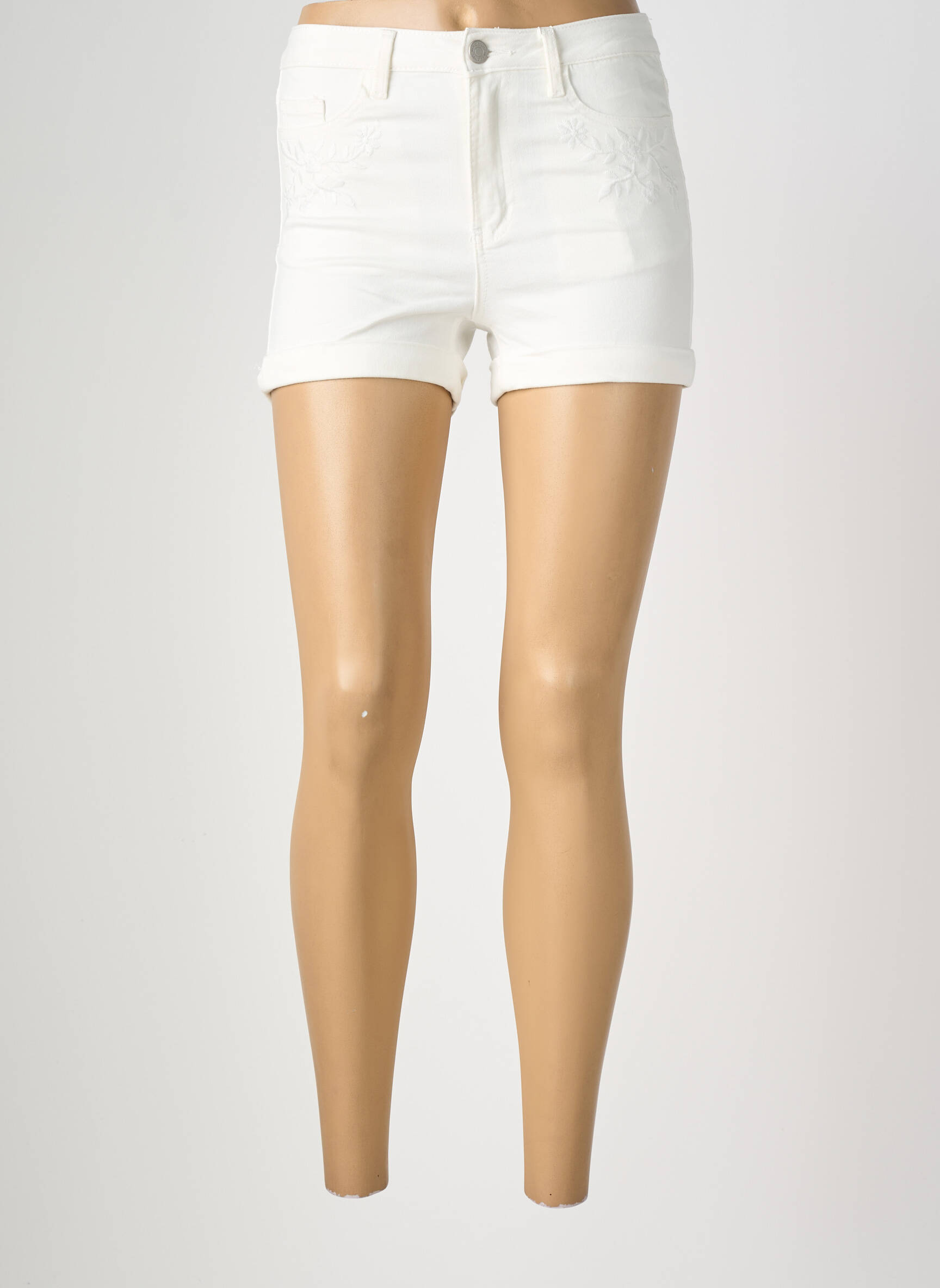 Short finition revers taille basse blanc VILA femme
