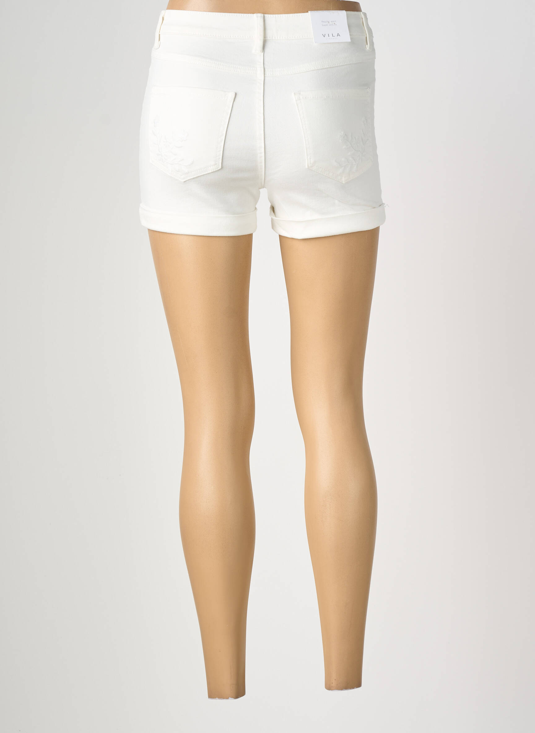Short finition revers taille basse blanc VILA femme