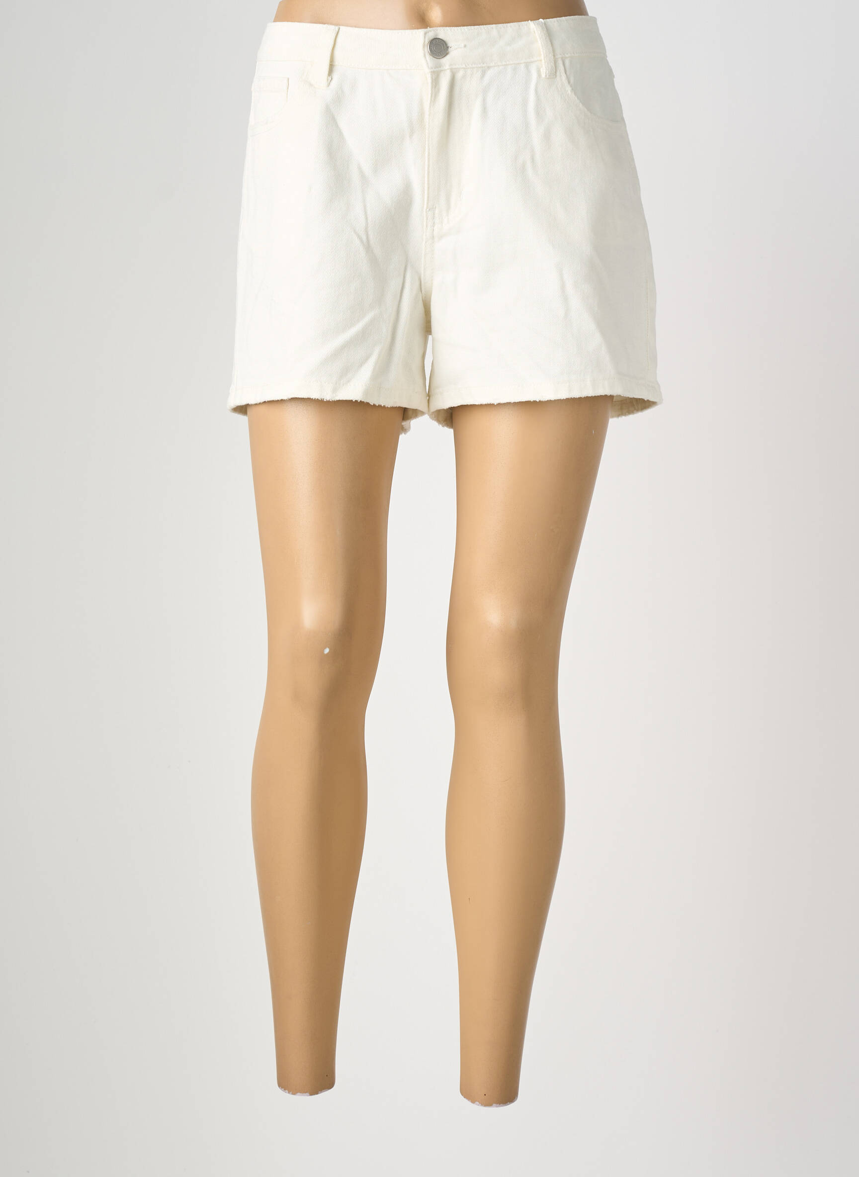 Short tissage denim taille normale beige VILA femme