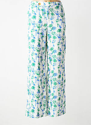 Pantalon large fermeture zippée sous rabat boutonné taille normale vert TIFFOSI femme