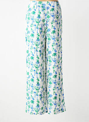 Pantalon large fermeture zippée sous rabat boutonné taille normale vert TIFFOSI femme