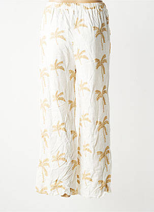 Pantalon large tissage crêpe taille normale beige L'ESSTIEL femme