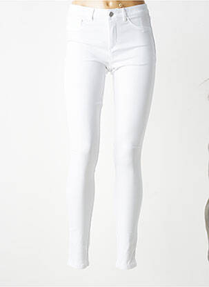 Jeans skinny taille normale taille normale blanc PIECES femme