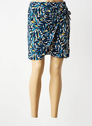 Jupe courte taille élastique bleu VILA femme