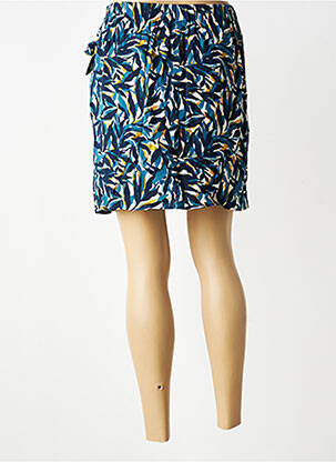 Jupe courte taille élastique bleu VILA femme