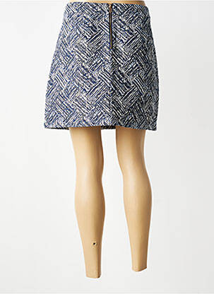 Jupe courte taille à pinces bleu Y'COO femme
