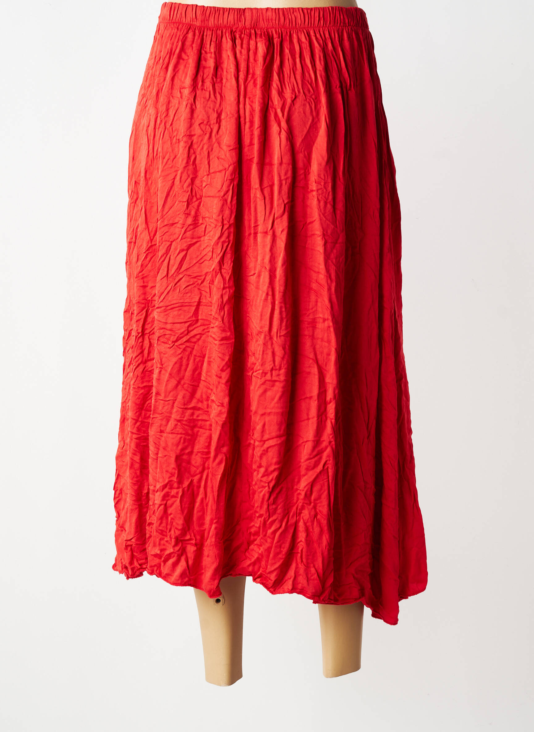 Jupe longue coupe évasée rouge NEW COLLECTION femme