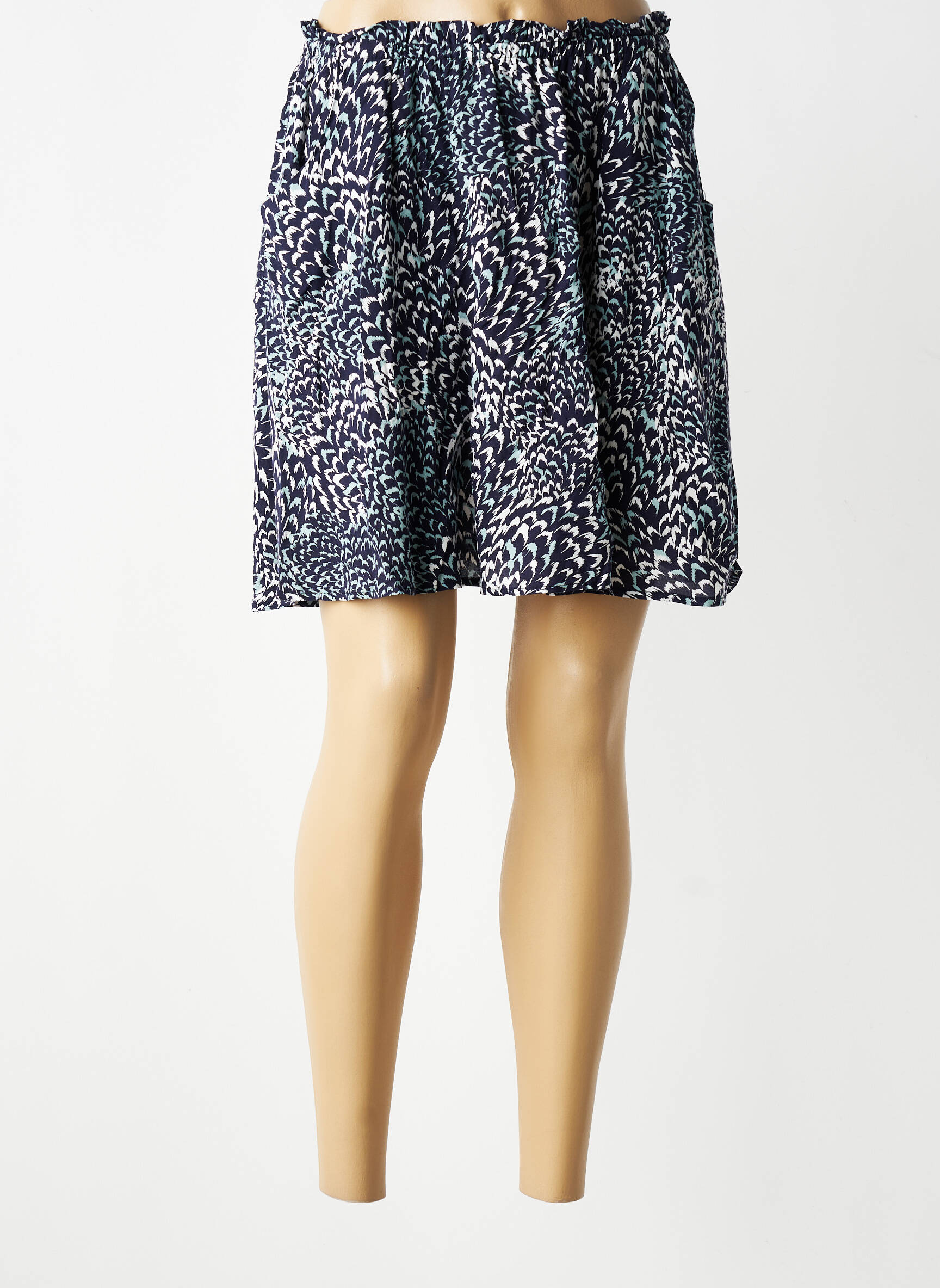 Jupe courte poches bleu MOLLY BRACKEN femme