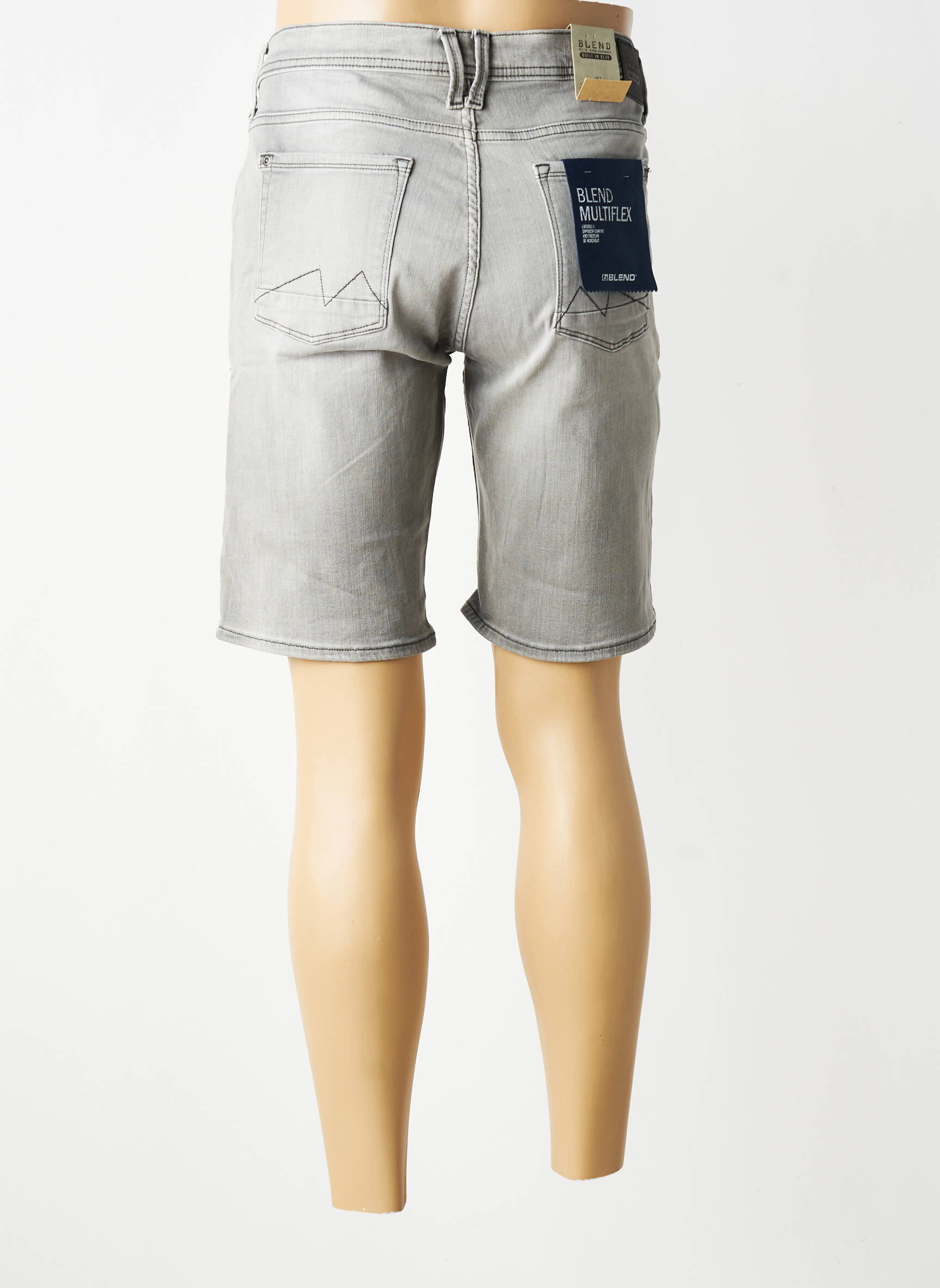 Bermuda tissage denim taille normale gris BLEND homme