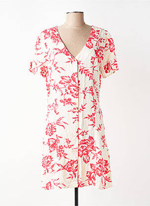 Robe courte manches courtes manches courtes rose JACQUELINE DE YONG femme