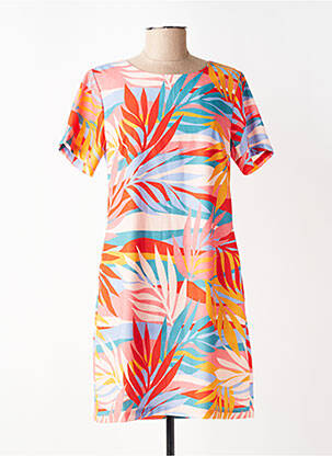 Robe courte manches courtes manches courtes orange MOLLY BRACKEN femme