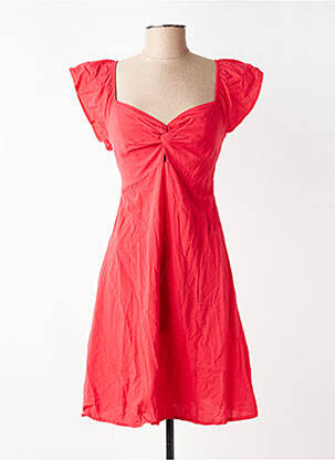 Robe courte manches courtes manches courtes rouge ROSA FASHION femme
