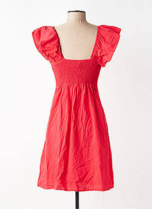 Robe courte manches courtes manches courtes rouge ROSA FASHION femme