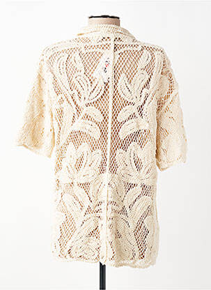 Chemisier manches courtes manches courtes beige ROSA FASHION femme