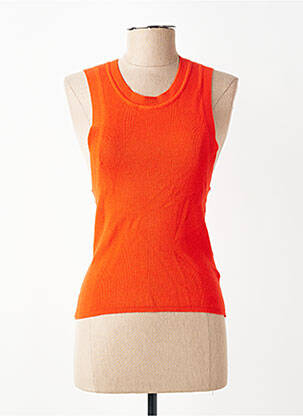 Pull stretch sans manche orange TIFFOSI femme