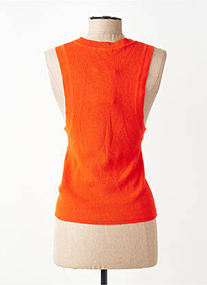 Pull stretch sans manche orange TIFFOSI femme