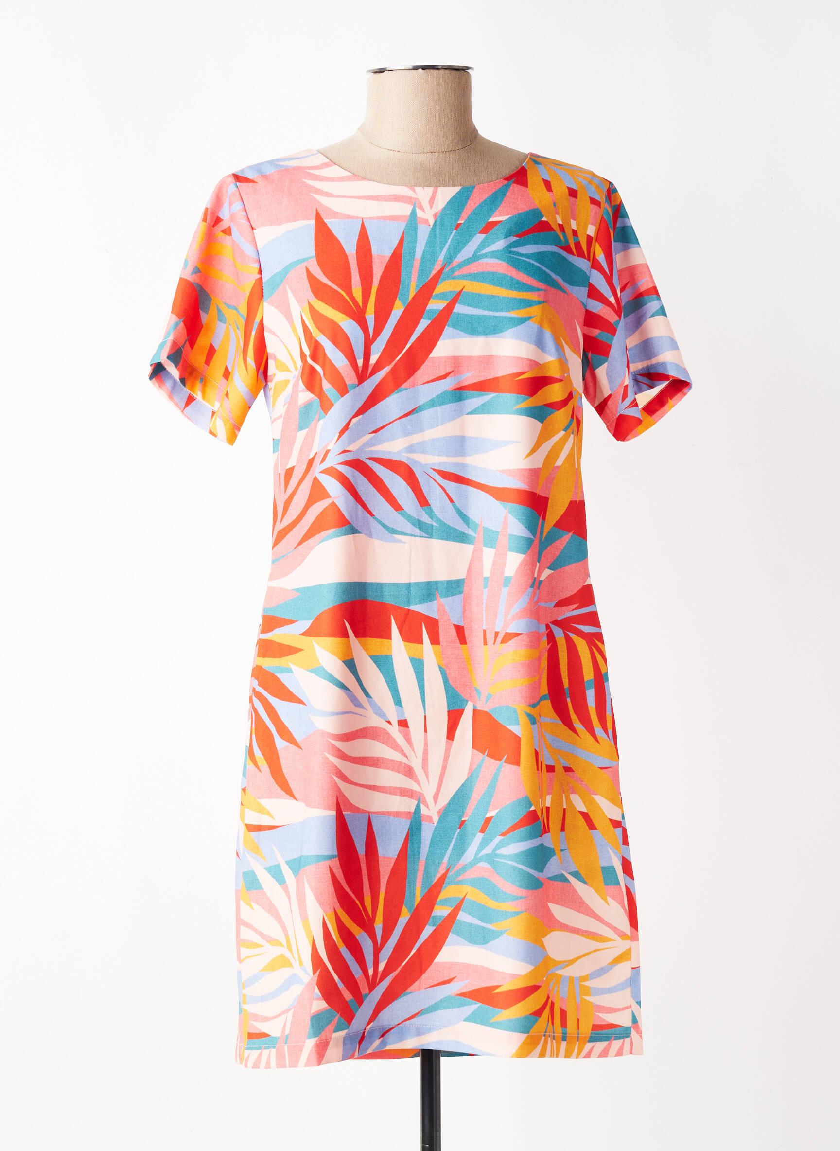 Robe courte manches courtes manches courtes orange MOLLY BRACKEN femme
