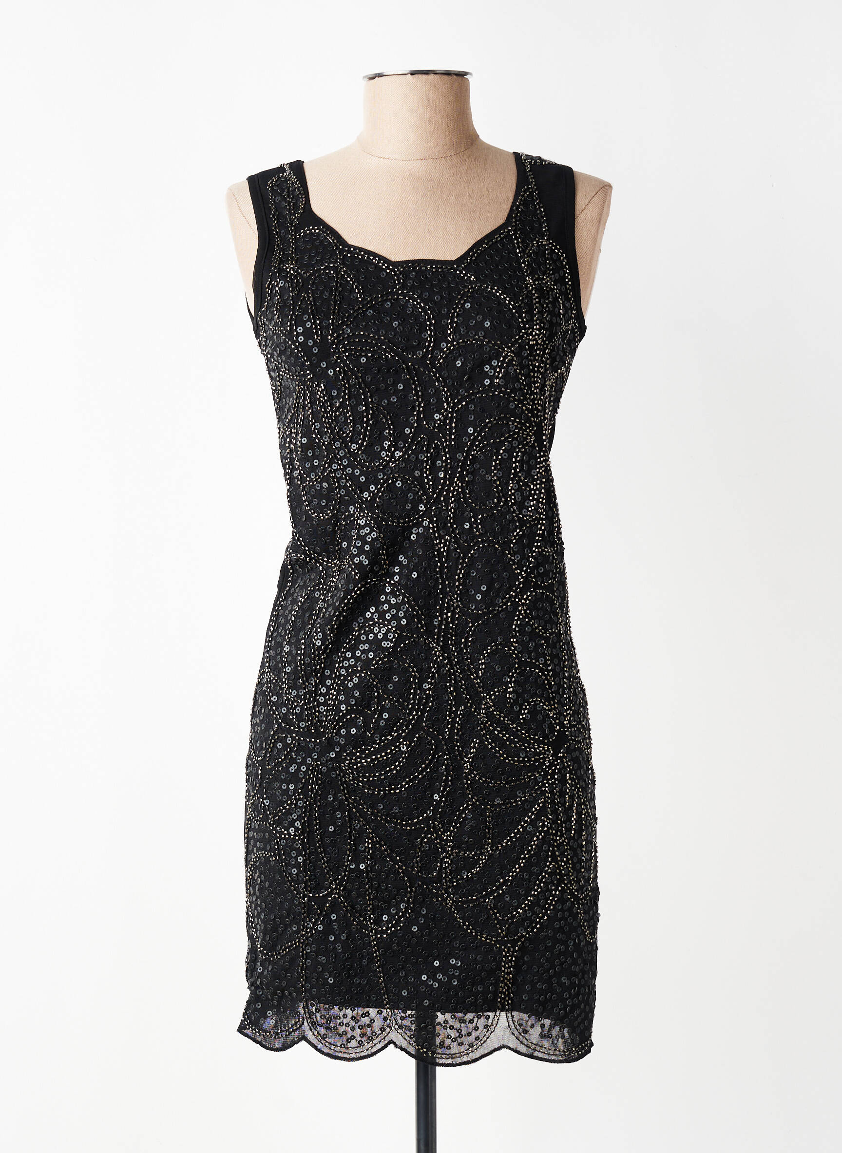 Robe courte sans manche sans manche noir MOLLY BRACKEN femme