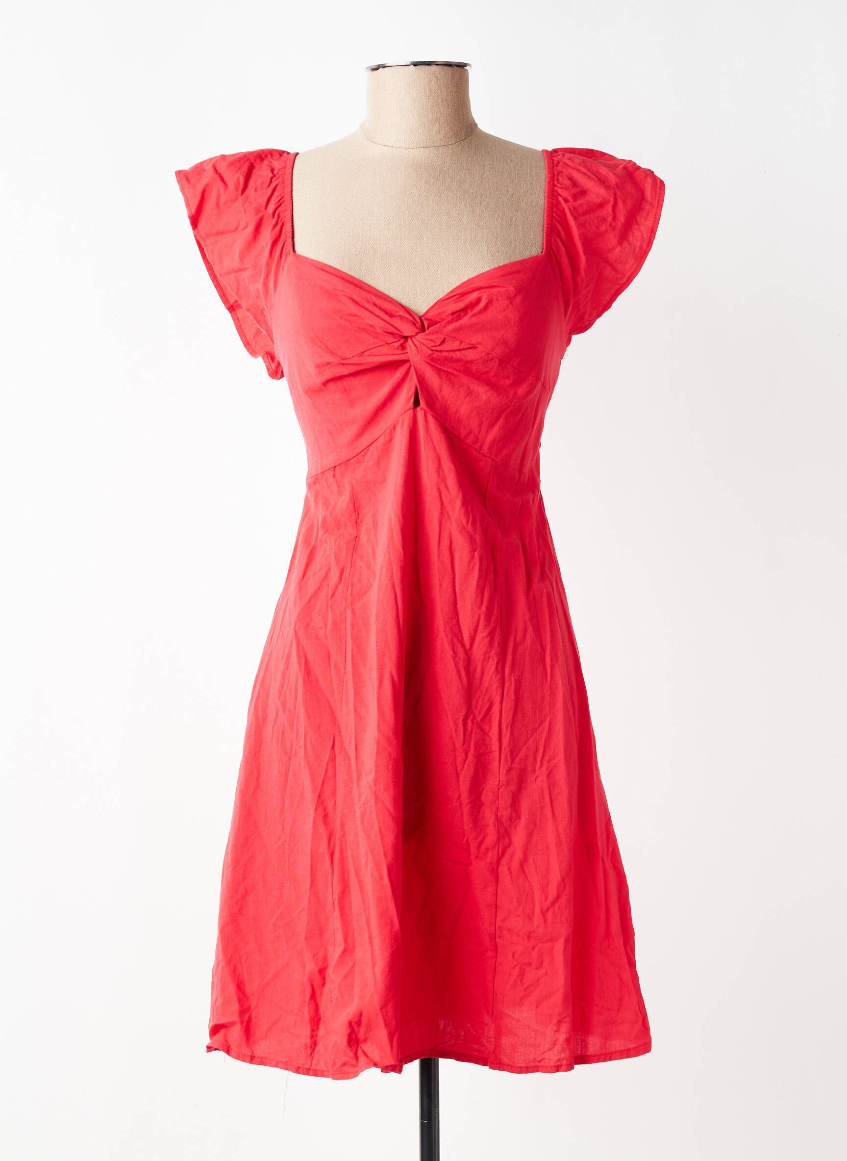 Robe courte manches courtes manches courtes rouge ROSA FASHION femme