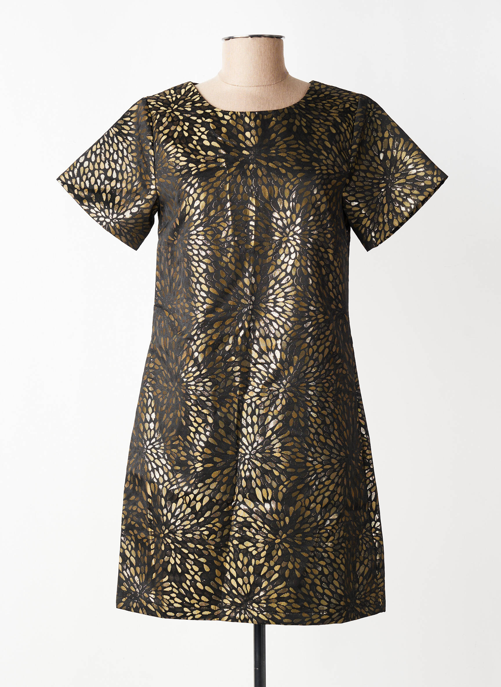 Robe courte manches courtes manches courtes noir MOLLY BRACKEN femme
