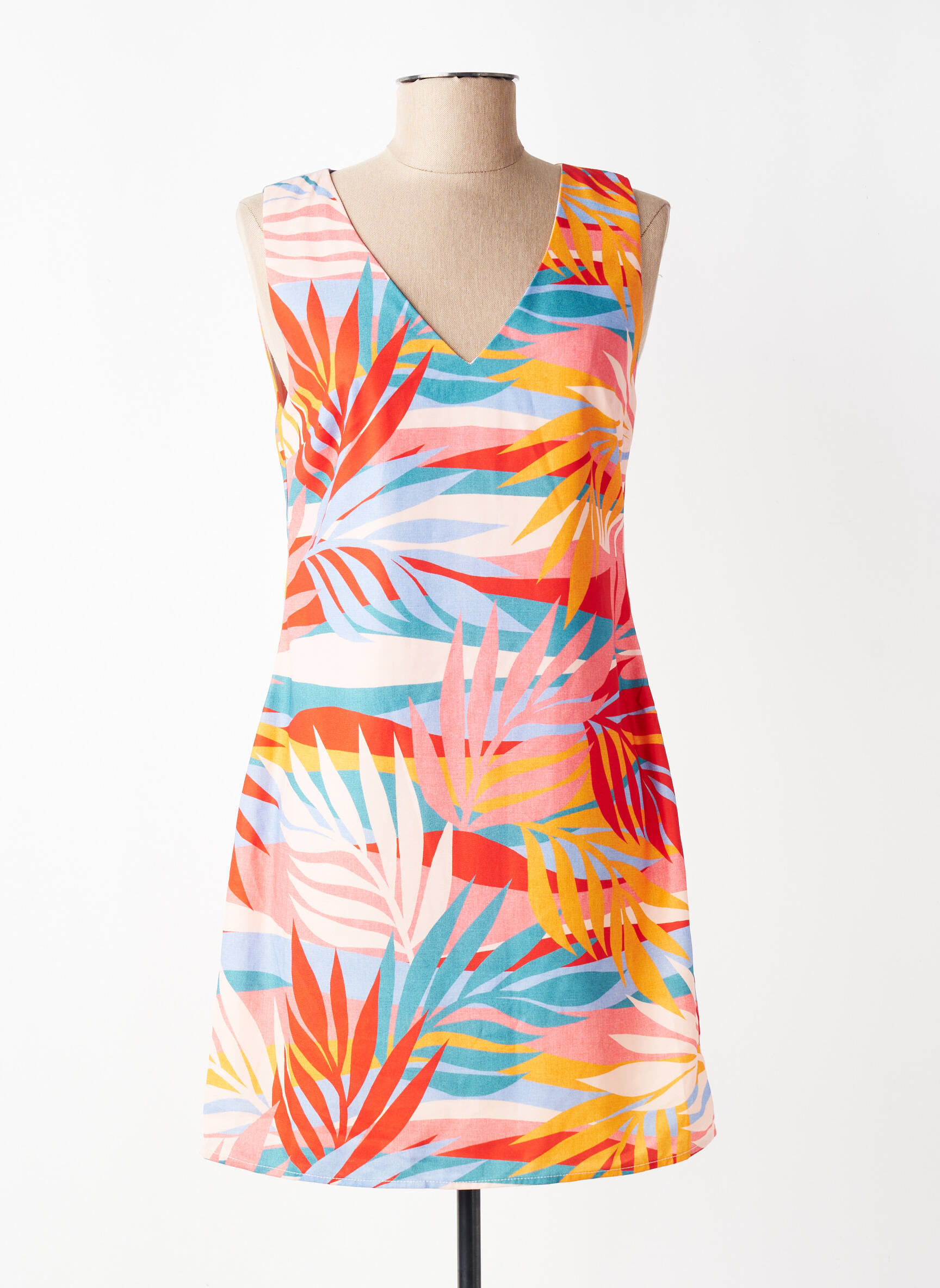Robe courte sans manche sans manche orange MOLLY BRACKEN femme