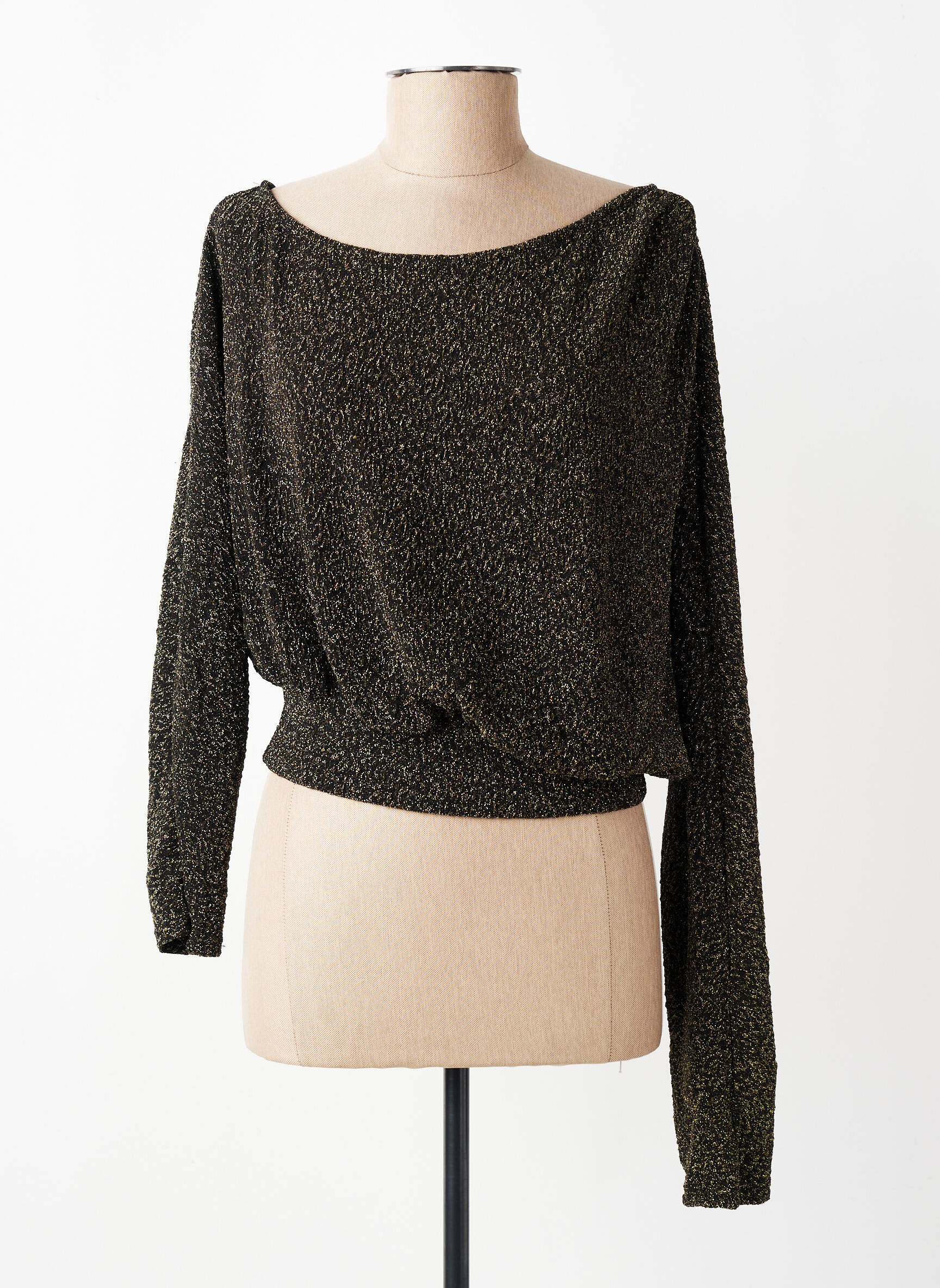 Top manches longues manches longues or DROLE DE COPINE femme