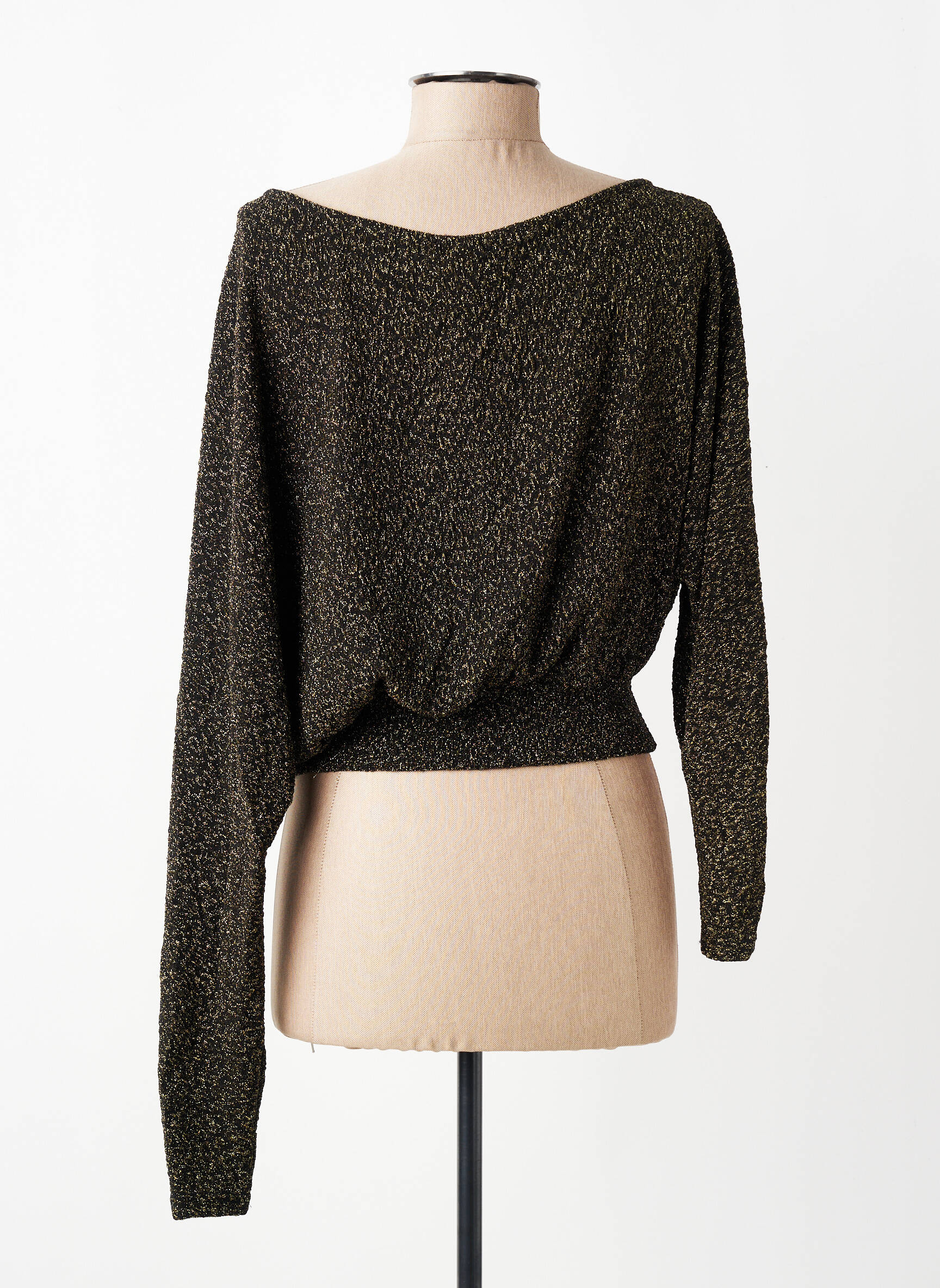 Top manches longues manches longues or DROLE DE COPINE femme