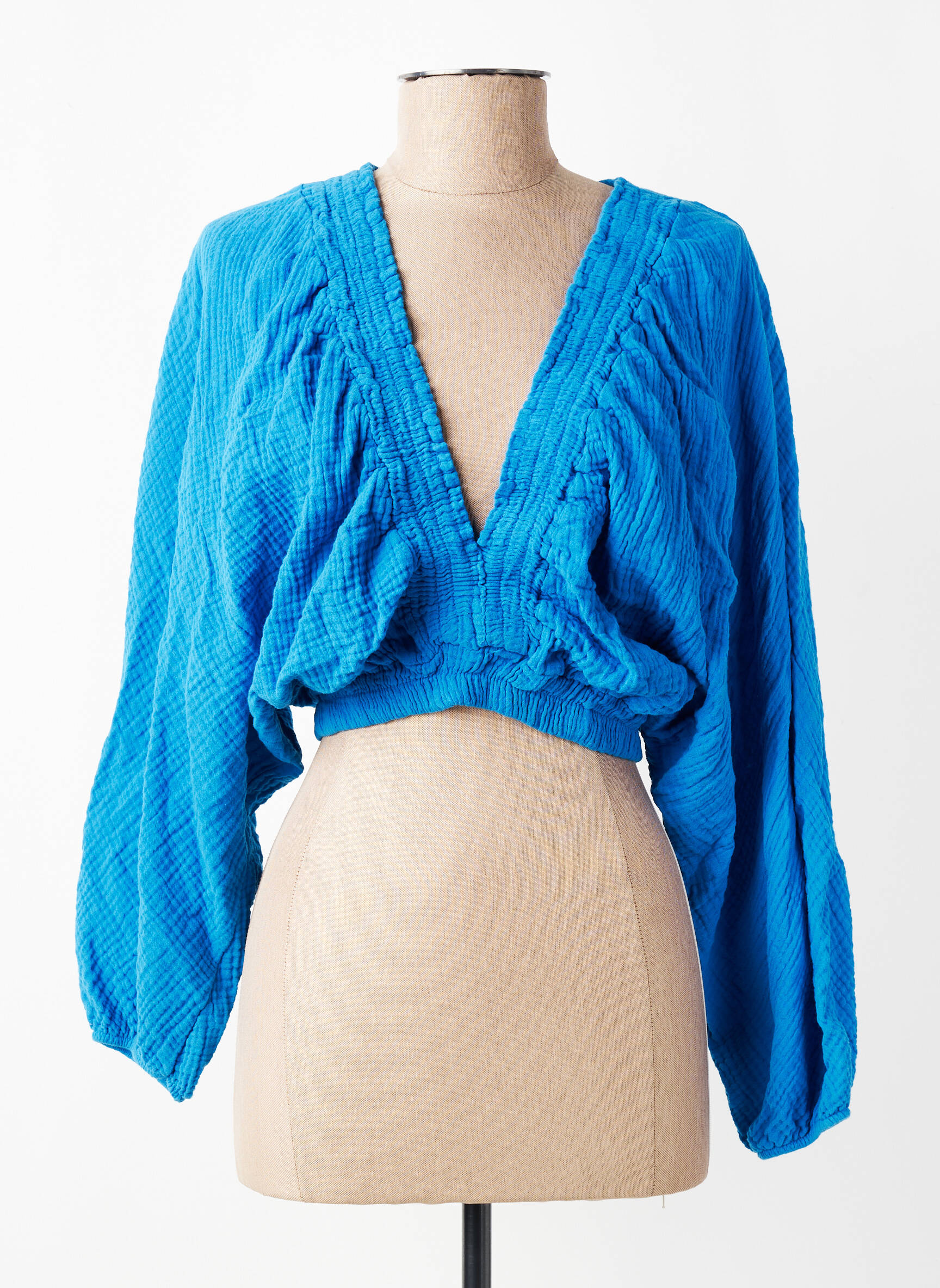 Top manches longues manches longues bleu L'ESSENTIEL femme