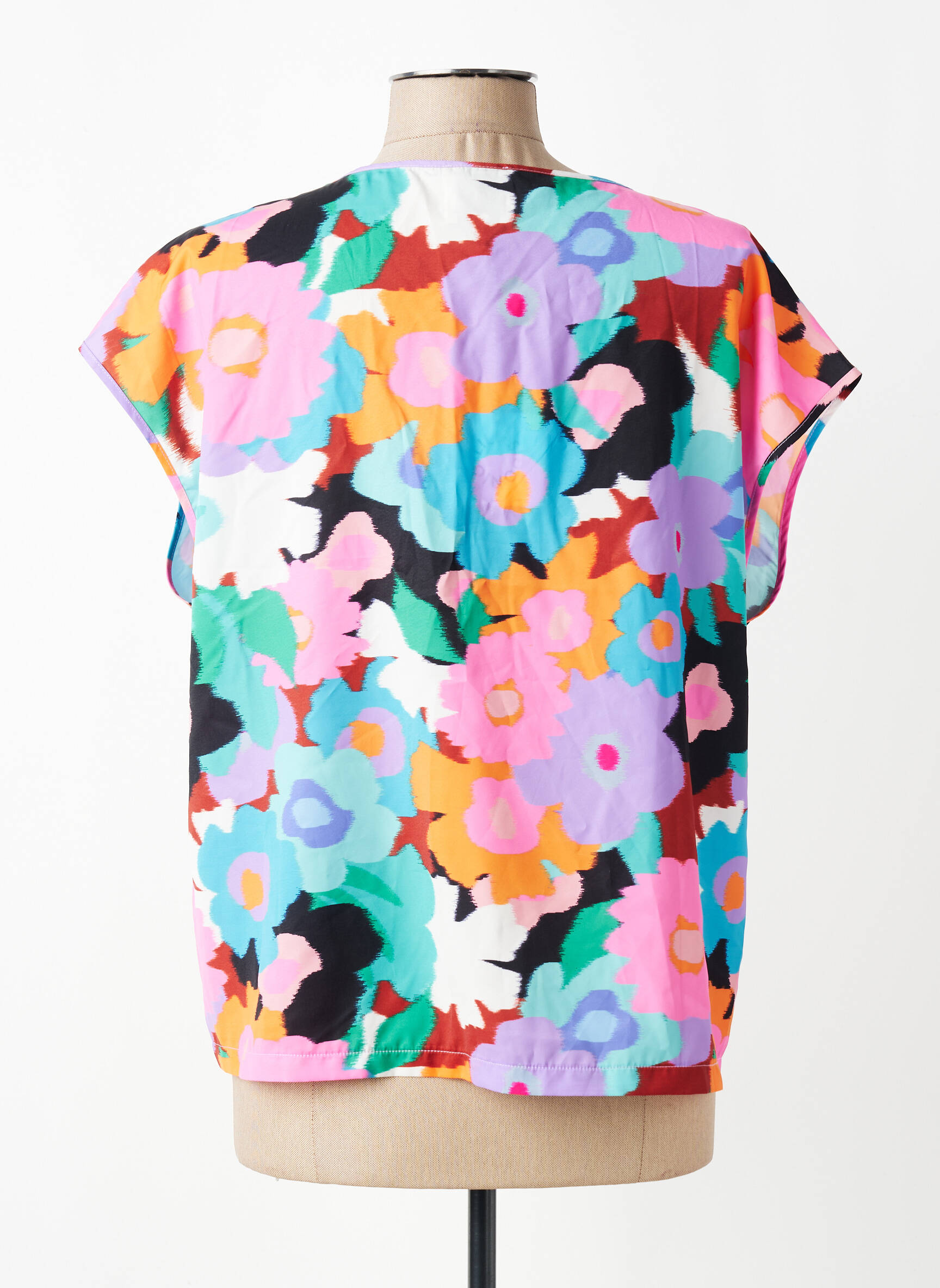 Top manches courtes manches courtes bleu LILI SIDONIO femme