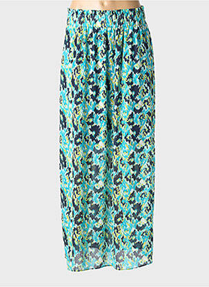 Jupe longue imprimé fantaisie bleu MORGAN femme
