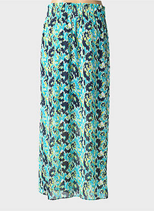 Jupe longue imprimé fantaisie bleu MORGAN femme
