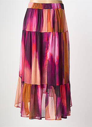 Jupe longue imprimé fantaisie violet MORGAN femme