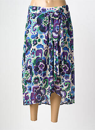 Jupe mi-longue coupe évasée violet MORGAN femme