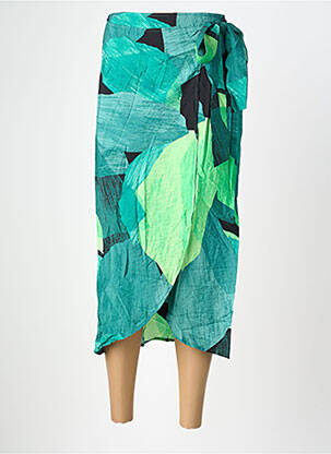 Jupe mi-longue coupe droite vert VILA femme