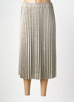Jupe mi-longue coupe droite marron clair MOLLY BRACKEN femme