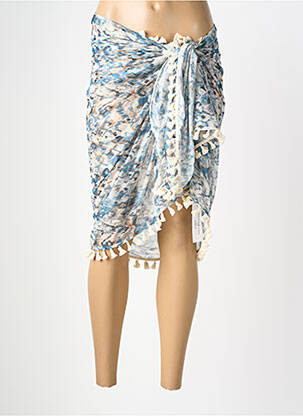 Paréo imprimé fantaisie bleu MOLLY BRACKEN femme