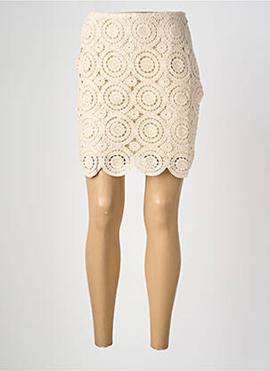 Jupe courte doublure beige VILA femme