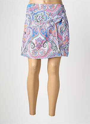 Jupe courte coupe droite bleu MOLLY BRACKEN femme